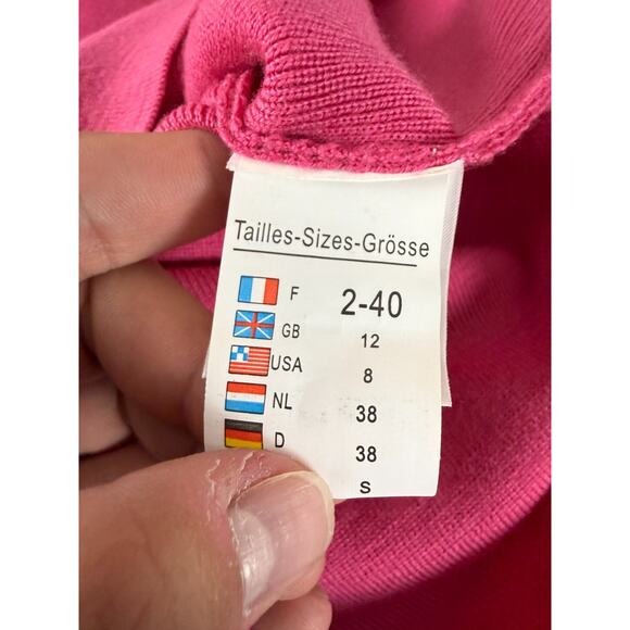 Saint James Size 8 Wool V Neck Minimalist Top Pink Long Sleeve Casual - Picture 7 of 10